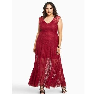 Torrid Lace Scallop Maxi Dress